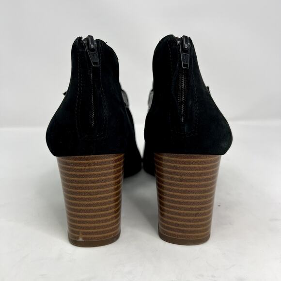 Clarks Deva Valeria Peep Toe Block Heel Ankle Booties - Picture 3 of 9